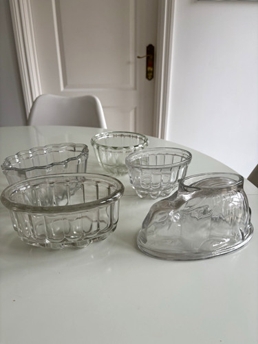 Set vintage glass jelly - 5,