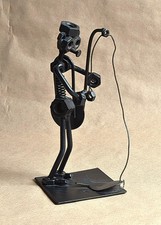 " HINA & KUNST ? "   GERMAN SCRAP METAL COMIC ART SCULPTURE OF A  ( FISHERMAN )