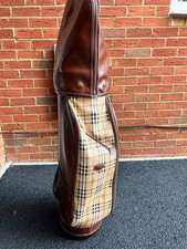 Tan And Burberry Heritage Check Vintage Golf Bag.purchased In 1990 For £1450.