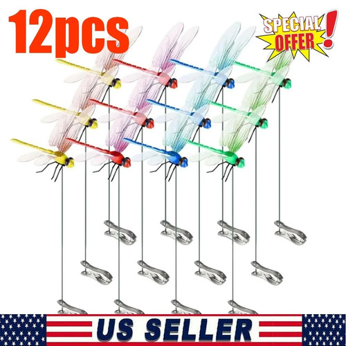 Fake dragonfly clips - clips, clip