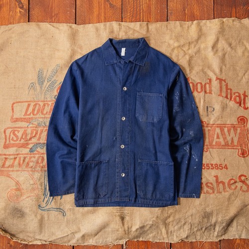 Vintage 80s blue hbt - blue, workers