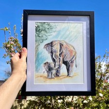 Framed original watercolour - framed,
