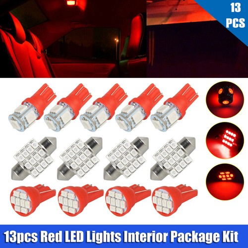 Pcs red led lights interior - red,