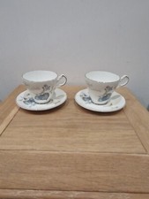 2 x Argyle Bone China  Silver
