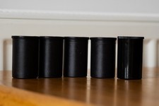 5x 35mm Film Canister Tubs Holder Black Plastic