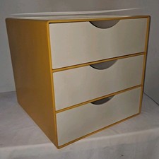 Vintage Midcentury Modern 3 Drawer Plastic Storage Cube Kartell Palaset Era