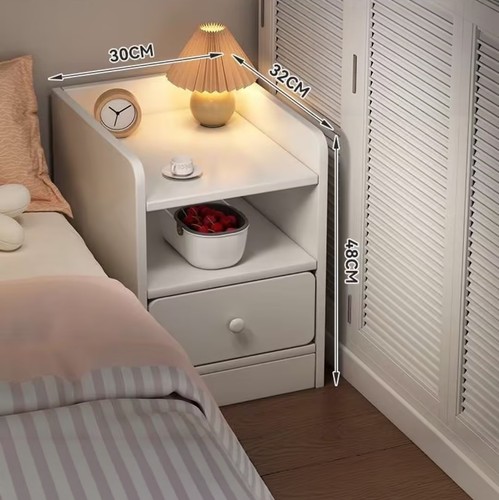 30cm narrow slim bedside table - narrow,