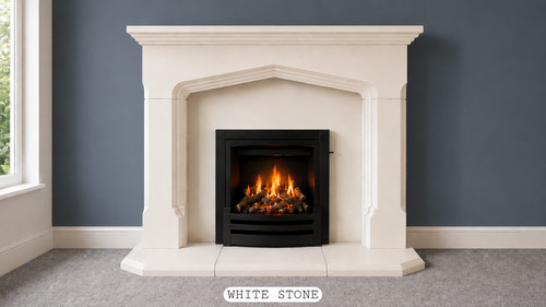 Stone fireplace surround - stone, fireplace/
