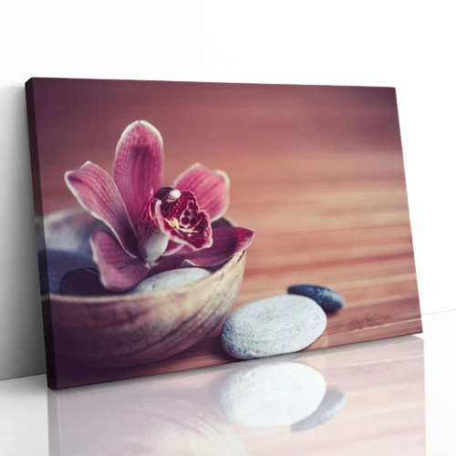 Zen orchid and pebble relax - orchid,