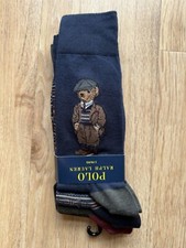 Polo Ralph Lauren Bear 3 Socks Gift Set For Men One Size