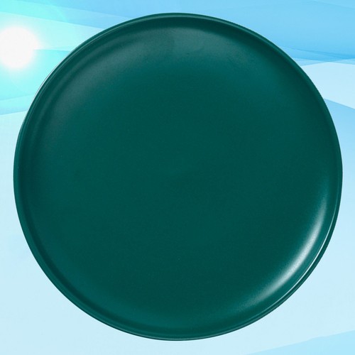 Reusable green ceramic plate - green,