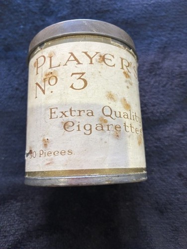 Vintage round metal tin for