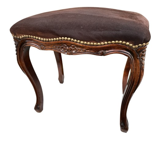 Antique italian bench suede - bench,