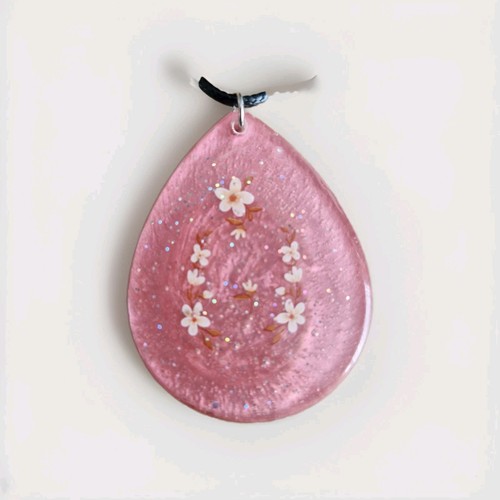 Handmade necklace pink with - handmade,