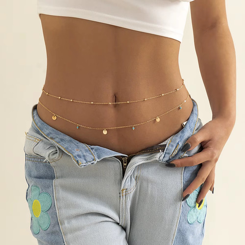 Spring summer boho waist beads - spring,
