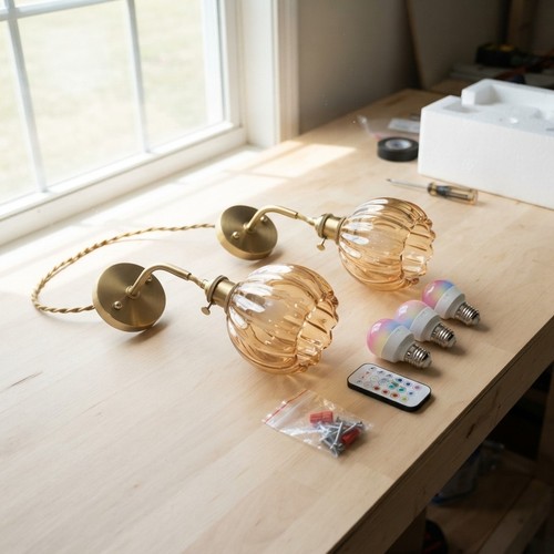 Stylish amber glass battery - amber,