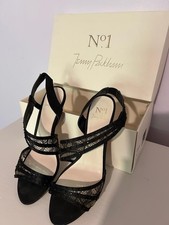 Stilettos by Jenny Packham No1 range UK size 6 EU 39 stunning black pair 