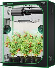 VIVOSUN S538 Grow Tent, 150x80x200cm High Reflective Mylar for Indoor Plant