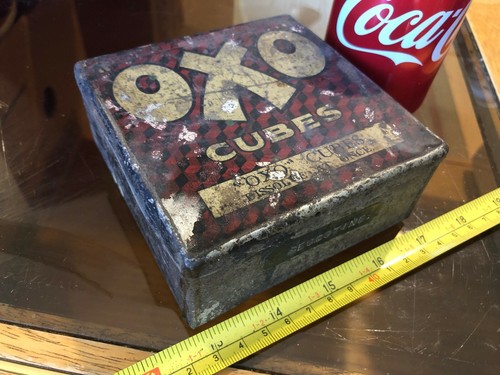 Oxo cubes tin vintage - tin, metal