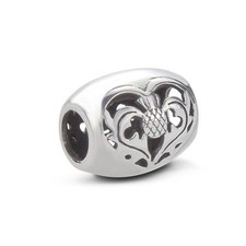 Scottish Thistle Heart Silver