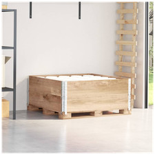 Pallet Collar Black Solid Pine