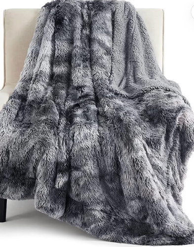 Bedsure faux fur sherpa throw - faux,