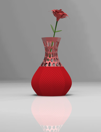 Textured vase with - vase, silk