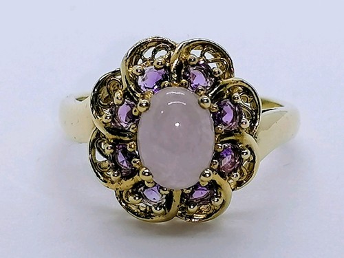 9ct gold lavender jade and - lavender,