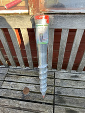 Ground Anchor for Clothes Dryer/Parasol Etc - Heavy Duty Galvanised Steel New