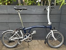 2015 Brompton S3L folding bike C Line Low Equivalent in Tempest Blue/White
