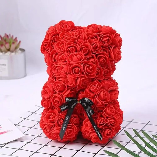 25cm artificial teddy rose - artificial,