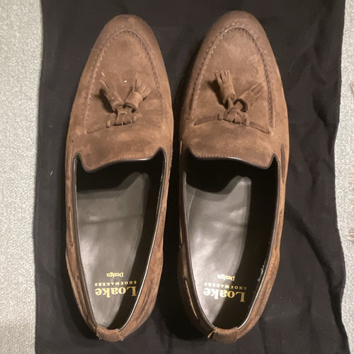 Loake men brown - brown, suede