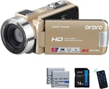 ORDRO Full HD 1080P 30MP Camcorder 18X Digital Zoom IR Night Vision YouTube Vide