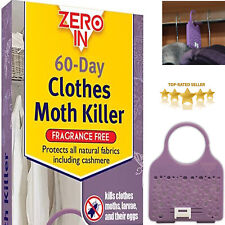 ZERO IN Moth Killer Hanging Unit Protects all Fabrics Lasts 60 Days UK