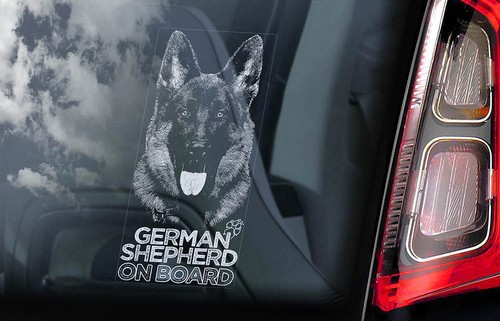 German shepherd car sticker - german,