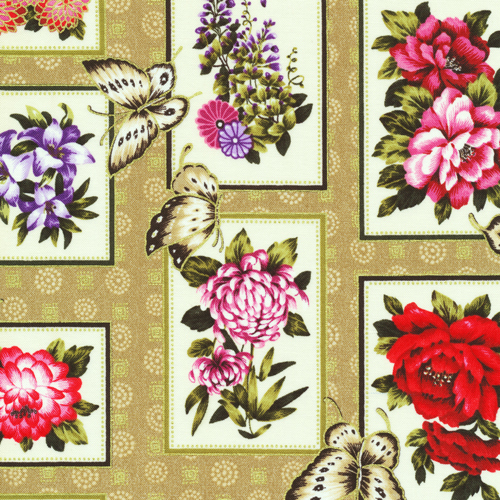 Fat quarter asian garden - fat,