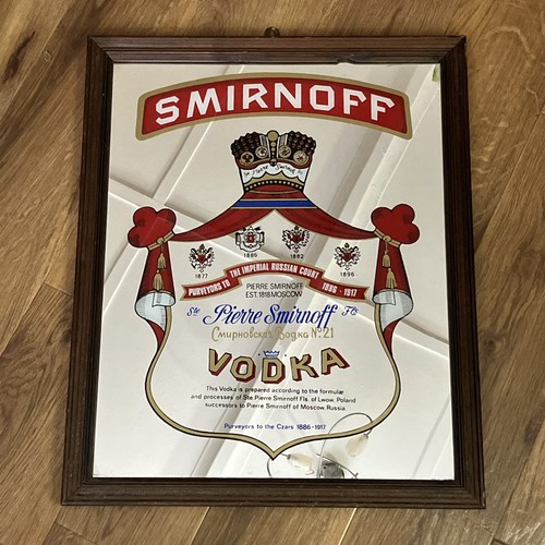 Vintage mirror smirnoff vodka - vintage,