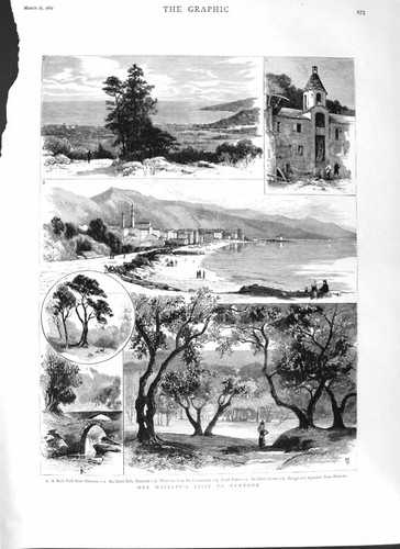 Old antique print 1882 - old,