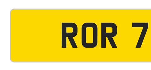 Rory number plate for - number, ror