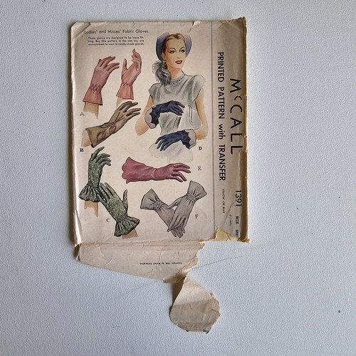 1940s vintage medium glove - medium,