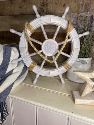 Nautical wooden ships wheel - nautical,