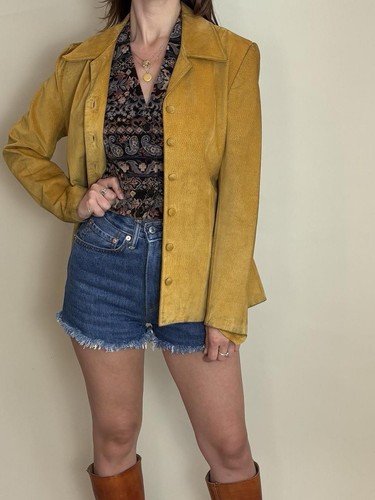 Vintage 70s suede jacket - suede,