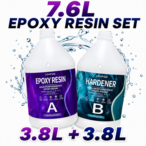 Epoxy resin kit - 7.6l, crystal