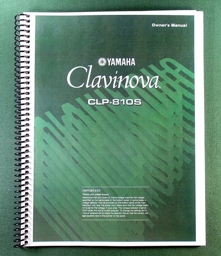 Yamaha clp 810s - yamaha, instruction