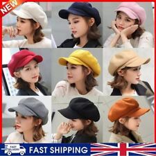 Ladies Women Girl Wool Blend Baker Boy Peaked Cap Newsboy Hat Retro Beret Cap