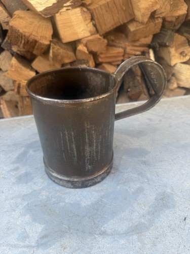 Vintage half gallon tin jug - vintage,