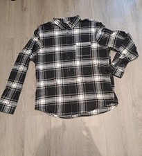  PRIMARK~Men Classic L/S  Black&White Check Shirt Breast Pockets ?%Cotton UKXL 