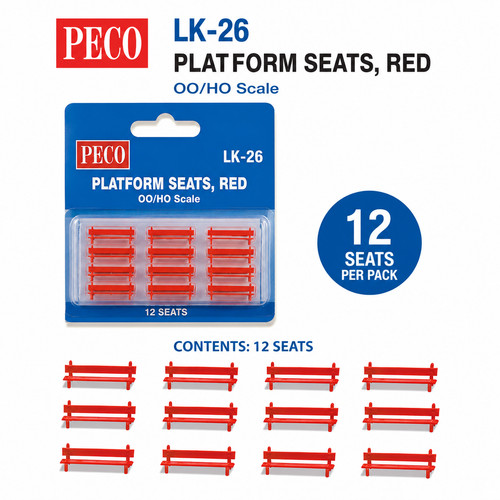 Peco red platform seats - peco,