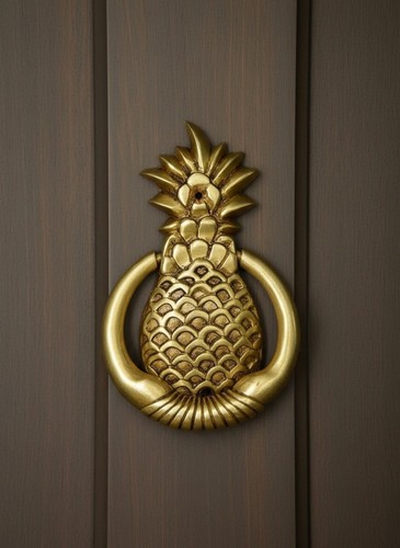 Brass pineapple door knocker - pineapple,