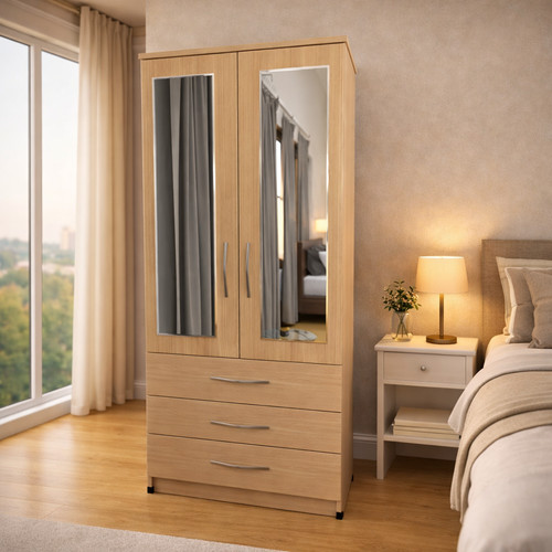 Pre assembled door - pre-assembled, mirrored